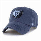Memphis Grizzlies '47 Weathered Clean Up Adjustable Hat Navy - 47 brand