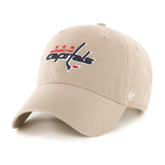 Washington Capitals '47 Logo Clean Up Adjustable Hat - Khaki | US 203536509