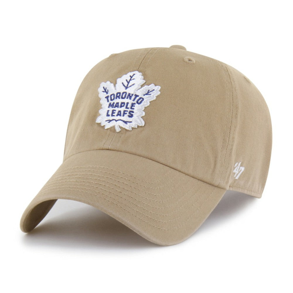 Toronto Maple Leafs '47 Logo Clean Up Adjustable Hat - Khaki | US 203536519