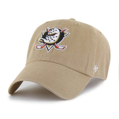 Anaheim Ducks '47 Logo Clean Up Adjustable Hat - Khaki | US 203536522