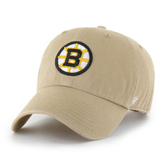 Boston Bruins '47 Logo Clean Up Adjustable Hat - Khaki | US 203536523