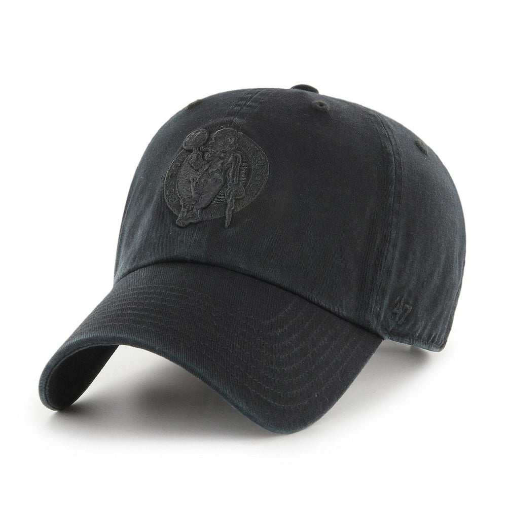 Boston Celtics '47 Black on Black Clean Up Adjustable Hat - 47 brand
