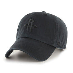Houston Rockets '47 Black on Black Clean Up Adjustable Hat - 47 brand