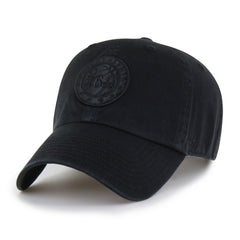 Philadelphia 76ers '47 Black on Black Clean Up Adjustable Hat - 47 brand