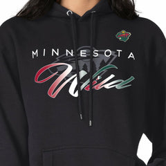 Minnesota Wild G-III 4Her by Carl Banks Shadow Logo Fleece Pullover Hoodie - Black | US 203538742