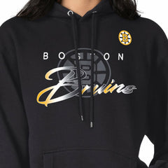 Boston Bruins G-III 4Her by Carl Banks Shadow Logo Fleece Pullover Hoodie - Black | US 203538751