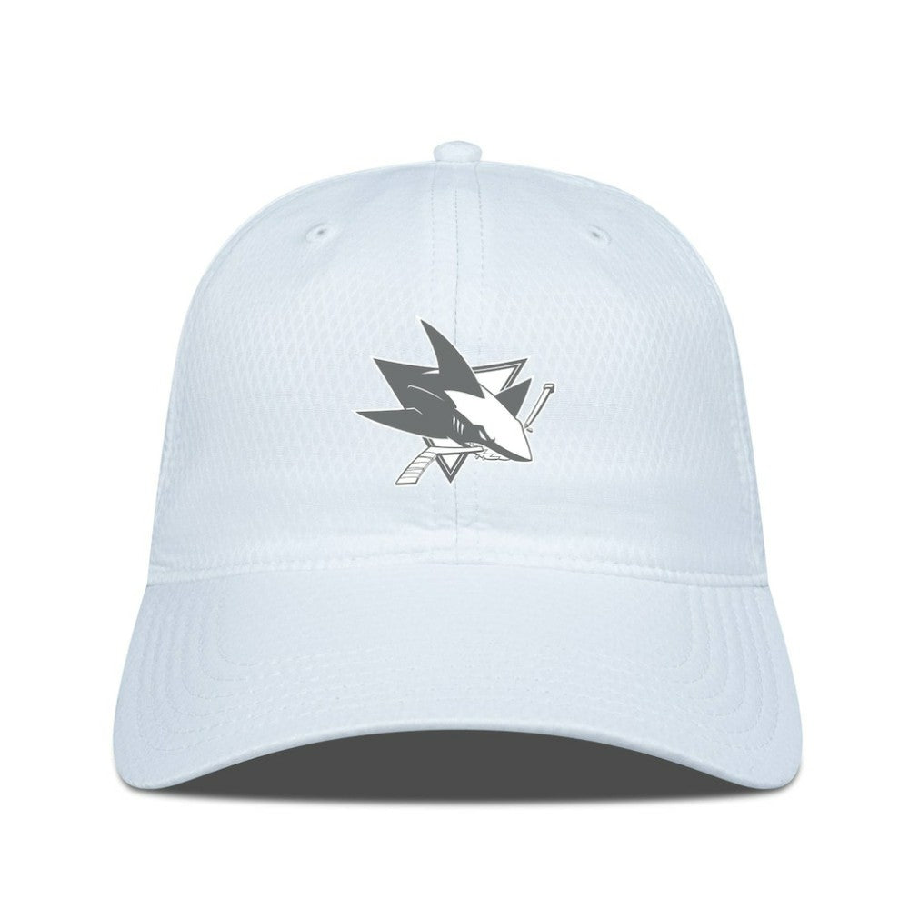 San Jose Sharks Levelwear Matrix Slate & Snow Unstructured Adjustable Hat - White | US 203539086