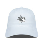 San Jose Sharks Levelwear Matrix Slate & Snow Unstructured Adjustable Hat - White | US 203539086