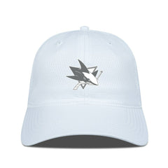San Jose Sharks Levelwear Matrix Slate & Snow Unstructured Adjustable Hat - White | US 203539086