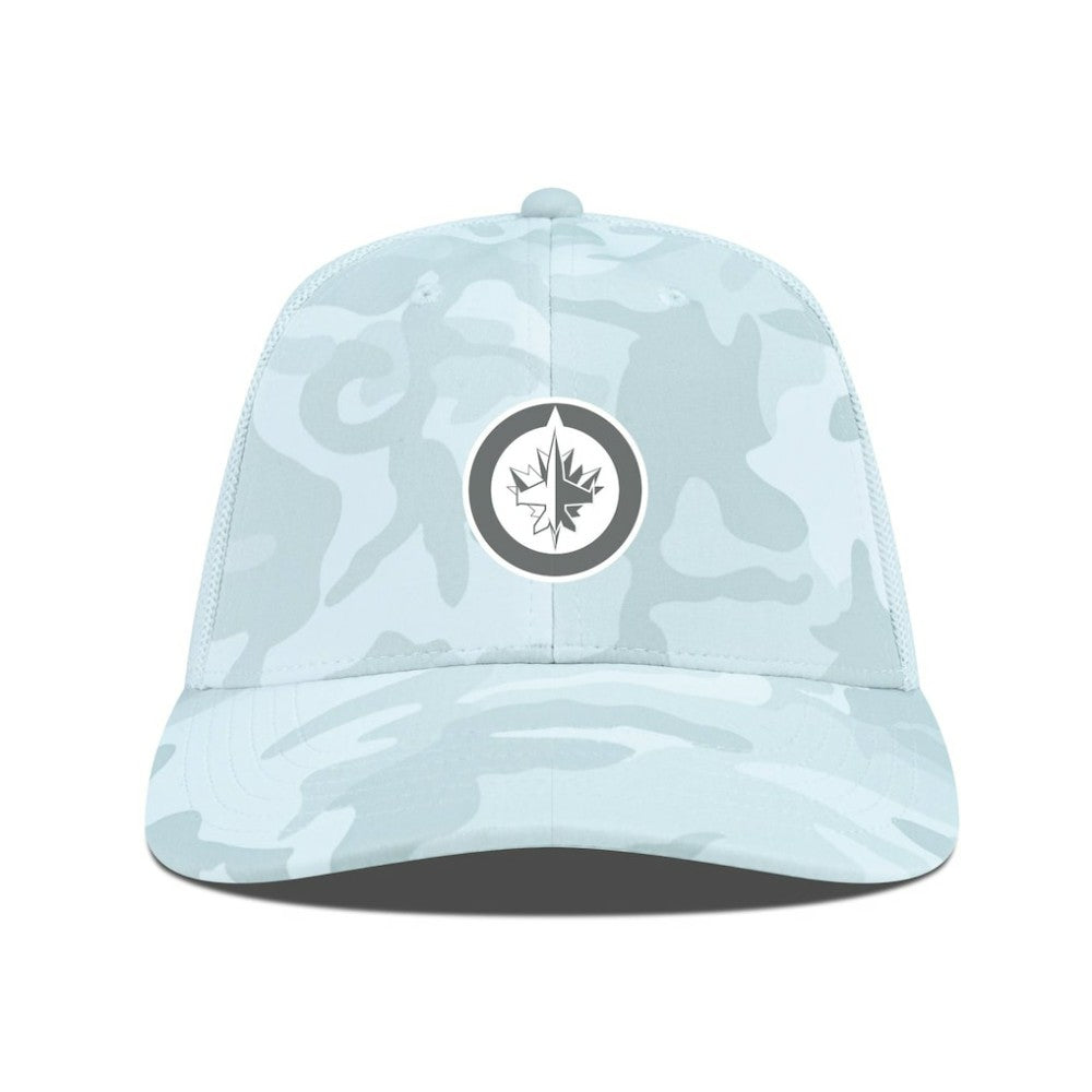 Winnipeg Jets Levelwear Clash Slate & Snow Meshback Flex Hat - Camo | US 203539098