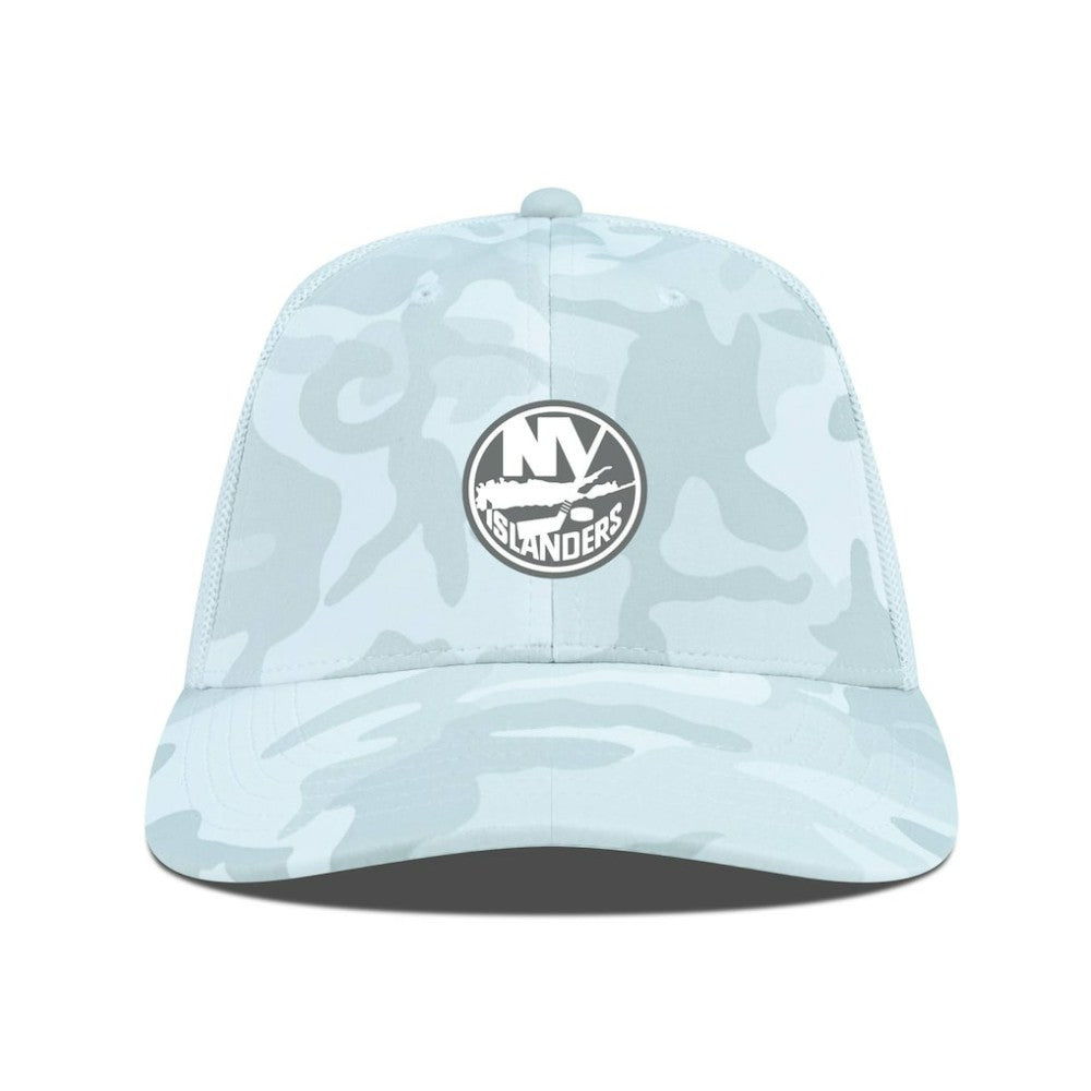New York Islanders Levelwear Clash Slate & Snow Meshback Flex Hat - Camo | US 203539101