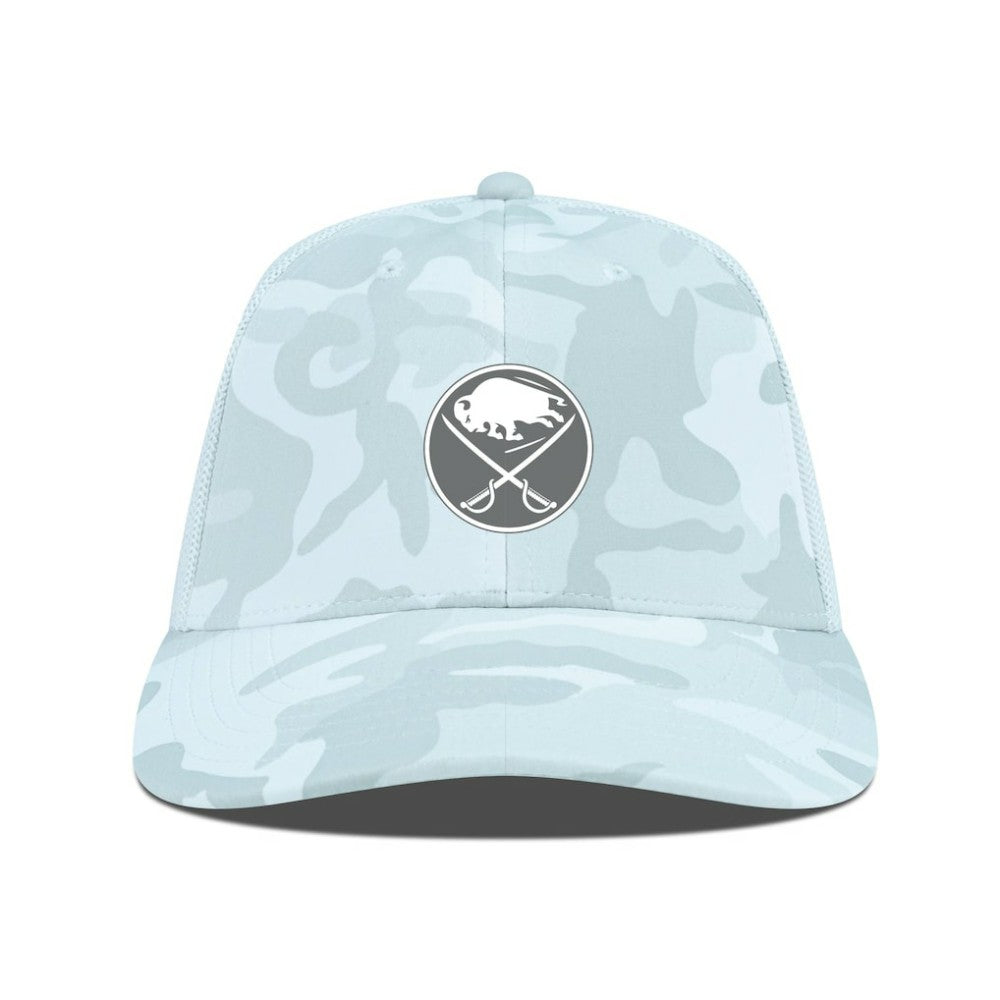 Buffalo Sabres Levelwear Clash Slate & Snow Meshback Flex Hat - Camo | US 203539124