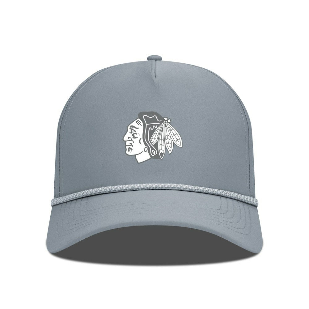 Chicago Blackhawks Levelwear Gordon Slate & Snow Rope Adjustable Hat - Gray | US 203539132