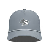 San Jose Sharks Levelwear Gordon Slate & Snow Rope Adjustable Hat - Gray | US 203539156