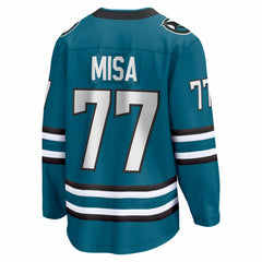 Michael Misa San Jose Sharks Fanatics Breakaway Jersey - Teal | US 203539380