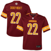 Jacory Croskey-Merritt Washington Commanders Youth Team Game Jersey - Burgundy Jerseys
