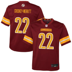 Jacory Croskey-Merritt Washington Commanders Youth Team Game Jersey - Burgundy Jerseys