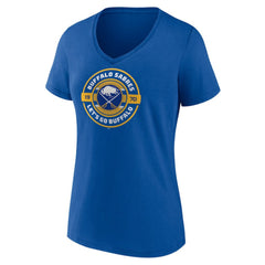 Buffalo Sabres Women's Native V-Neck T-Shirt - Royal | US 203555622