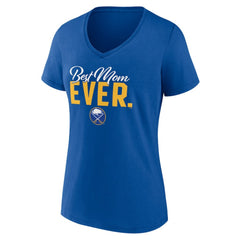 Buffalo Sabres Women's Best Mom Ever V-Neck T-Shirt - Royal | US 203555624