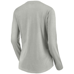 St. Louis Blues Women's Primary Logo Long Sleeve V-Neck T-Shirt - Gray | US 203555672