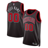 Chicago Bulls Jordan Brand Unisex Swingman Custom Jersey Statement Editi- Black