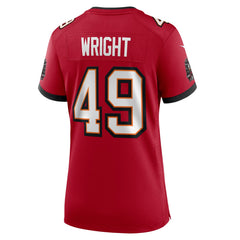 Owen Wright Tampa Bay Buccaneers Women's Team Game Jersey - Red Jerseys