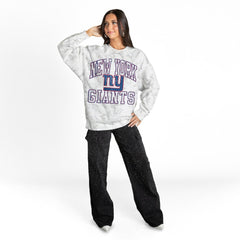 New York Giants Gameday Couture Women's Whiteout Oversized Premium Fleece Sweatshirt - Arctic Camo Sweatshirts