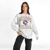 Minnesota Vikings Gameday Couture Women's Whiteout Oversized Premium Fleece Sweatshirt - Arctic Camo Sweatshirts