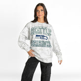 Seattle Seahawks Gameday Couture Women's Whiteout Oversized Premium Fleece Sweatshirt - Arctic Camo Sweatshirts