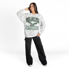 Philadelphia Eagles Gameday Couture Women's Whiteout Oversized Premium Fleece Sweatshirt - Arctic Camo Sweatshirts