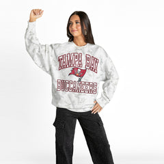 Tampa Bay Buccaneers Gameday Couture Women's Whiteout Oversized Premium Fleece Sweatshirt - Arctic Camo Sweatshirts