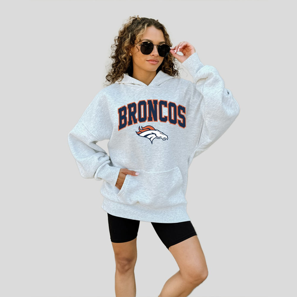 Denver Broncos Gameday Couture Women's Fan Edition Premium Weight Hoodie - Ash Hoodies