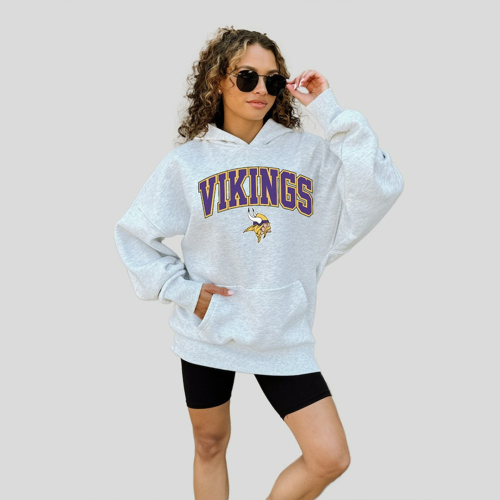 Minnesota Vikings Gameday Couture Women's Fan Edition Premium Weight Hoodie - Ash Hoodies