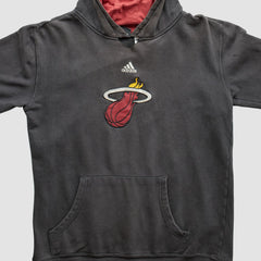 Miami Heat 2000s Pullover Sweatshirt Charcoal Vintage - Adidas