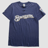 Milwaukee Brewers Majestic 2000s T-Shirt - Navy - Vintage T-shirts