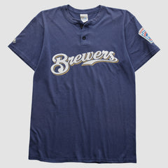 Milwaukee Brewers Majestic 2000s T-Shirt - Navy - Vintage T-shirts