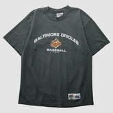 Baltimore Orioles Majestic 1999 T-Shirt - Charcoal - XVintage T-shirts
