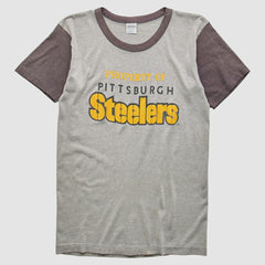Pittsburgh Steelers Trench 80s T-Shirt - Heather Gray T-shirts