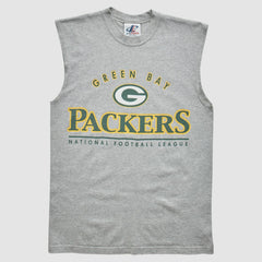 Green Bay Packers Logo Athletic 2000s Tank - Heather Gray Tanks