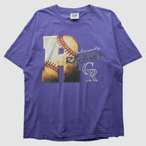 Colorado Rockies Lee Apparel 90s T-Shirt - Purple - Vintage T-shirts