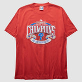 Philadelphia Phillies Majestic 2009 T-Shirt - Red - Vintage T-shirts