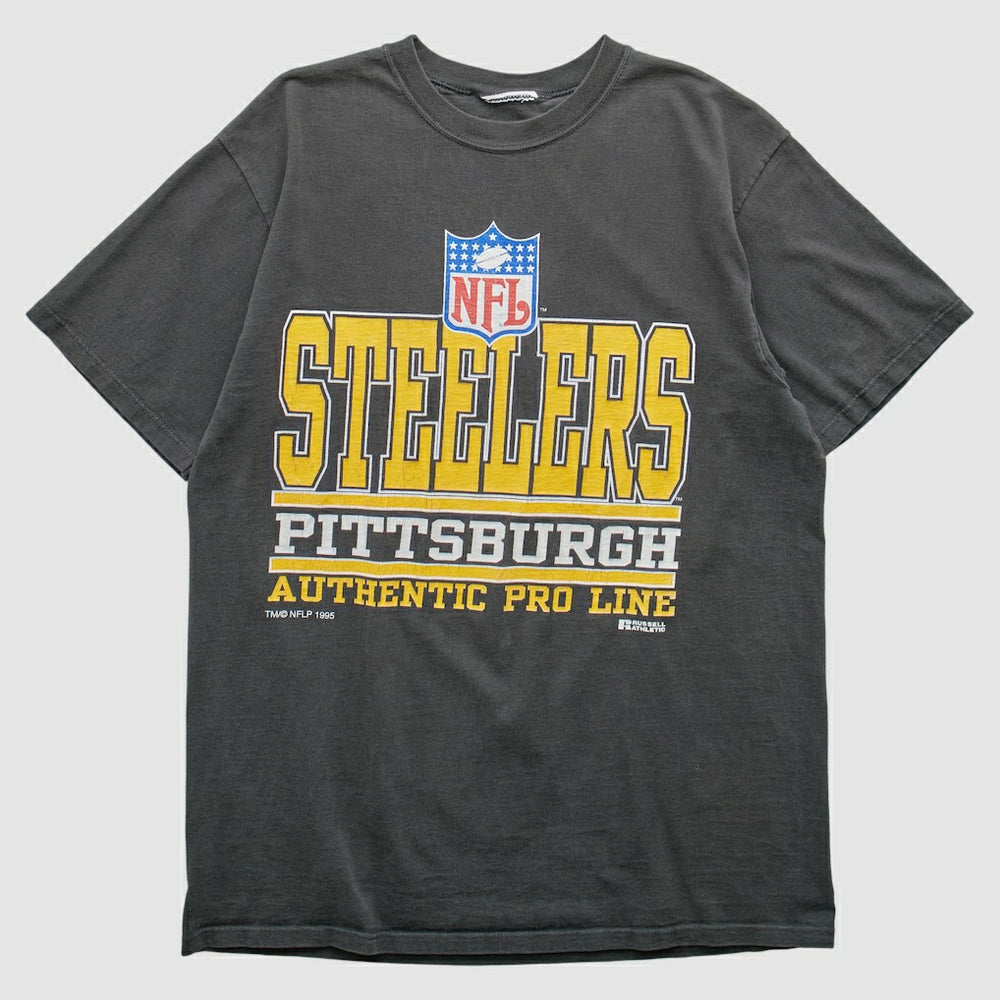 Pittsburgh Steelers Russell 1995 Pullover T-Shirt - Black T-shirts