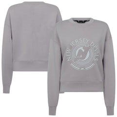 New Jersey Devils Levelwear Women's Slate & Snow Sponge Tri-Blend Sweatshirt - Gray | US 203561078