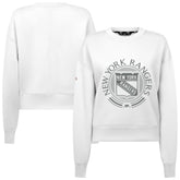 New York Rangers Levelwear Women's Slate & Snow Sponge Tri-Blend Sweatshirt - White | US 203561081