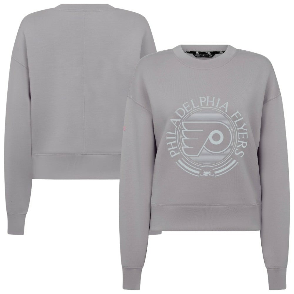 Philadelphia Flyers Levelwear Women's Slate & Snow Sponge Tri-Blend Sweatshirt - Gray | US 203561086