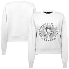 Pittsburgh Penguins Levelwear Women's Slate & Snow Sponge Tri-Blend Sweatshirt - White | US 203561087