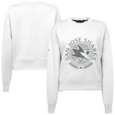 San Jose Sharks Levelwear Women's Slate & Snow Sponge Tri-Blend Sweatshirt - White | US 203561089