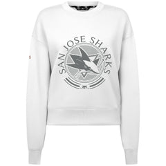 San Jose Sharks Levelwear Women's Slate & Snow Sponge Tri-Blend Sweatshirt - White | US 203561089