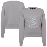Seattle Kraken Levelwear Women's Slate & Snow Sponge Tri-Blend Sweatshirt - Gray | US 203561093