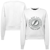 Tampa Bay Lightning Levelwear Women's Slate & Snow Sponge Tri-Blend Sweatshirt - White | US 203561094